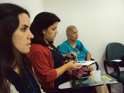 Alessandra Bezzi, Elizandra Benjoíno e Lúcia Leite: COREN-AL reúne-se com OCB-AL