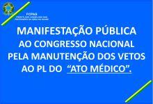 Saúde na luta pela manutenção dos vetos do ato médico