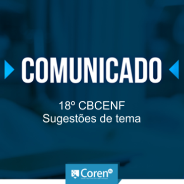 Sugestões de tema para o 18º CBCENF