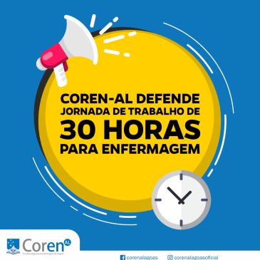 Coren-AL defende 30h semanais para enfermagem