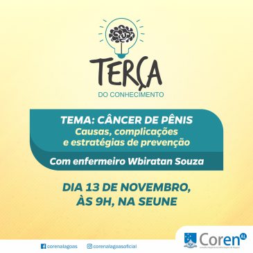 Câncer de Pênis é o tema da próxima Terça do Conhecimento