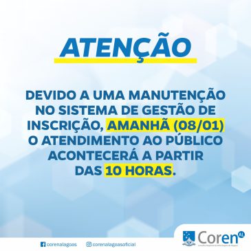 Atualização no sistema reduz horário de atendimento ao público nesta terça, dia 08