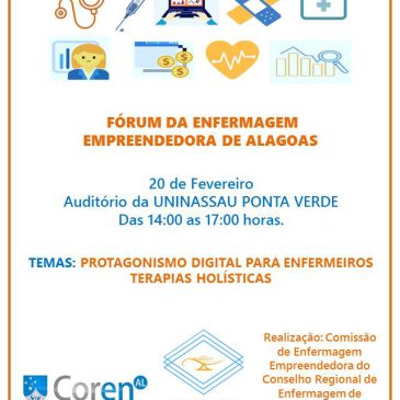 Coren-AL promove Fórum da Enfermagem Empreendedora
