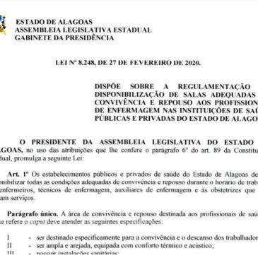 Lei do descanso digno da Enfermagem é publicada e começa a ter validade