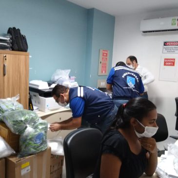 Em meio à pandemia, profissionais de Enfermagem da Santa Casa usam máscara de TNT