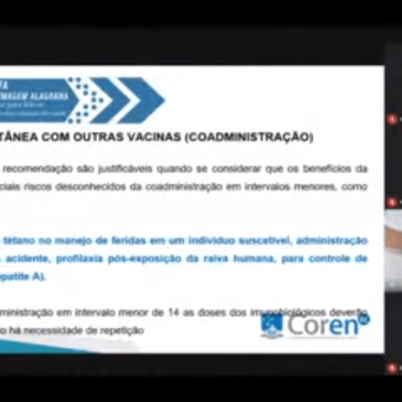 Vacinas no combate a Covid-19 é o tema do último dia da III Semana da Enfermagem alagoana