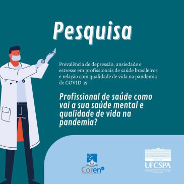 Coren-AL apoia a pesquisa sobre saúde mental em tempos de pandemia