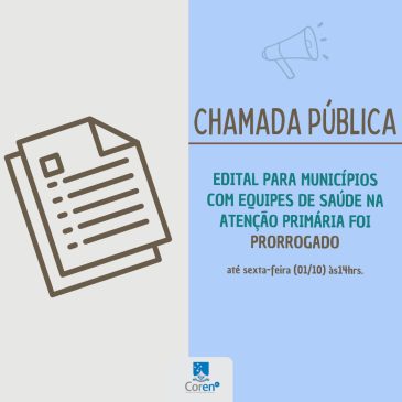 Prorrogado edital de capacitação em Consulta de Enfermagem Ginecológica