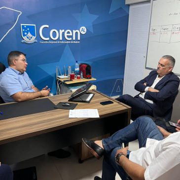 Coren-AL recebe visita do deputado Alfredo Gaspar para discutir demandas da enfermagem