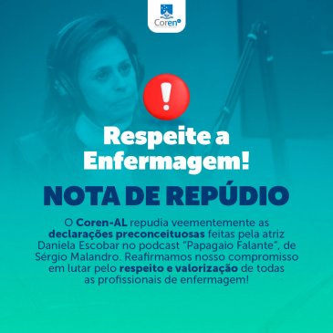 Nota de Repúdio a fala da atriz Daniela Escobar