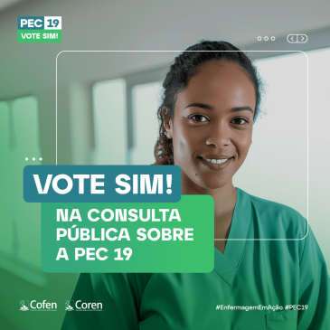 Vote em apoio a enfermagem!
