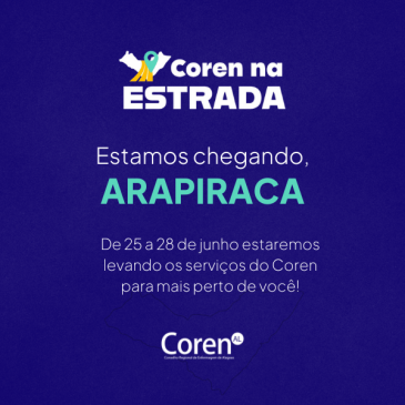 Coren na Estrada chega em Arapiraca