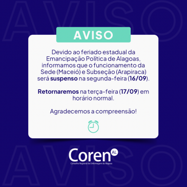 Atendimento suspenso na segunda-feira