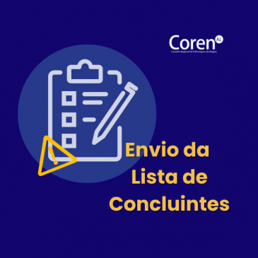 Coren reforça envio de lista de concluintes por instituições de ensino