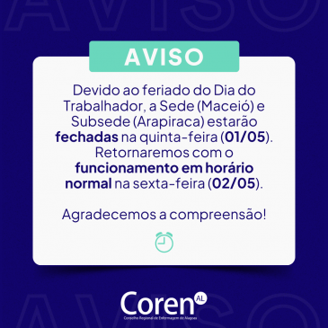 Atenção ao horário de funcionamento durante feriado