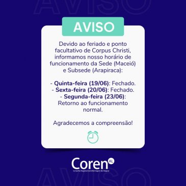 Atenção ao horário de funcionamento durante feriado