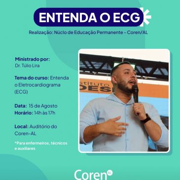 Inscrições abertas para Curso sobre ECG (Eletrocardiograma)