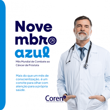 Novembro Azul: Coren-AL adere a mobilização mundial no combate ao câncer de próstata