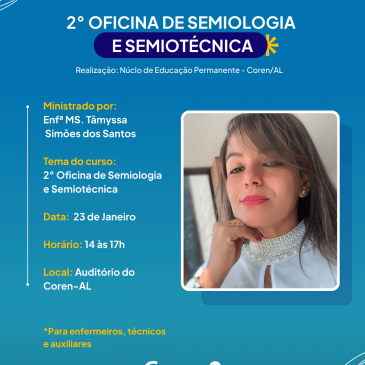 Inscrições abertas para 2° Oficina de Semiologia e Semiotécnica