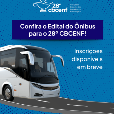 Edital para inscrições nos ônibus para o 28º CBCENF disponível